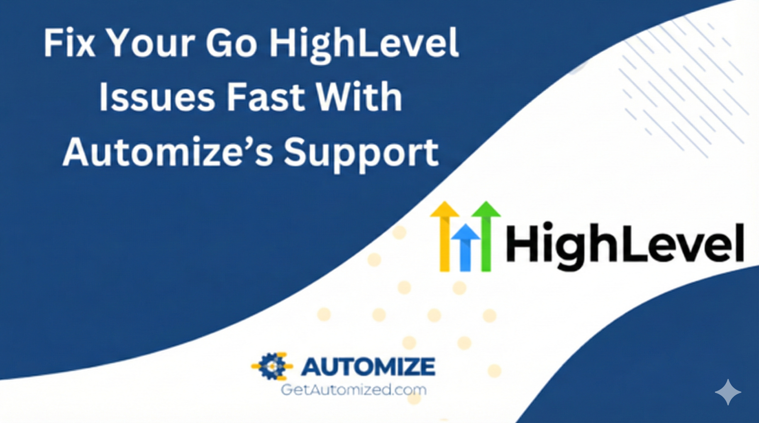 Articles 13 Automize feature image for 'Fix Your Go HighLevel Issues Fast,' illustrating rapid support and troubleshooting solutions for HighLevel users.