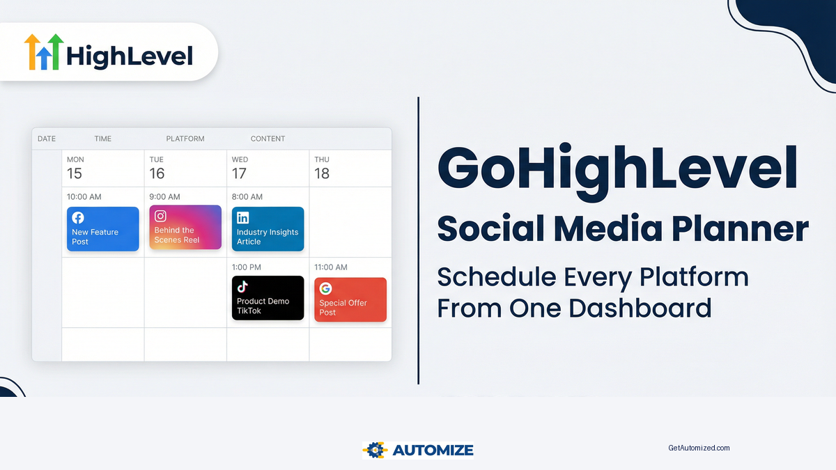 GoHighLevel Social Media Planner